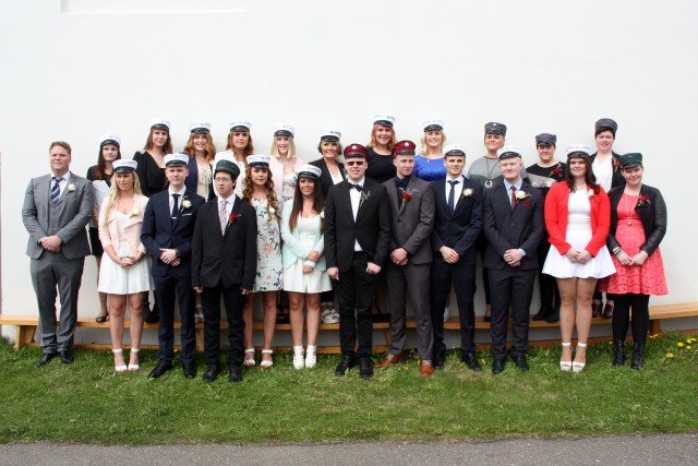 Nemendur ásamt skólameistara. Mynd: William Geir