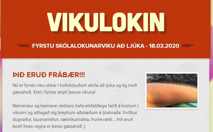 Vikulokin - Fyrstu skólalokunarviku að ljúka