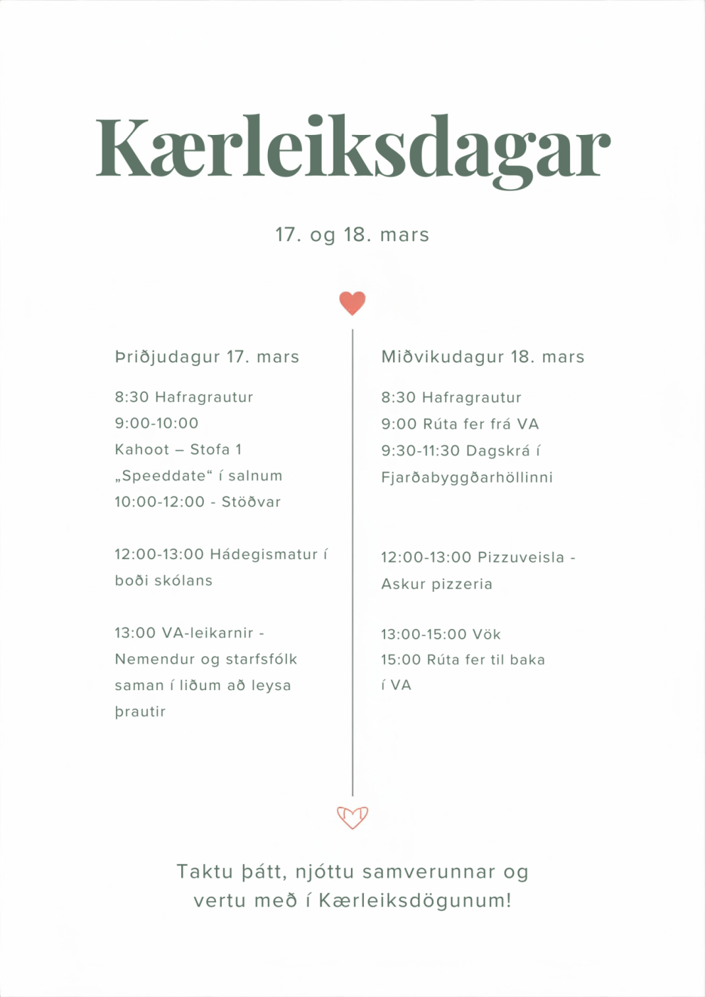 Kærleiksdagar 17. og 18. mars