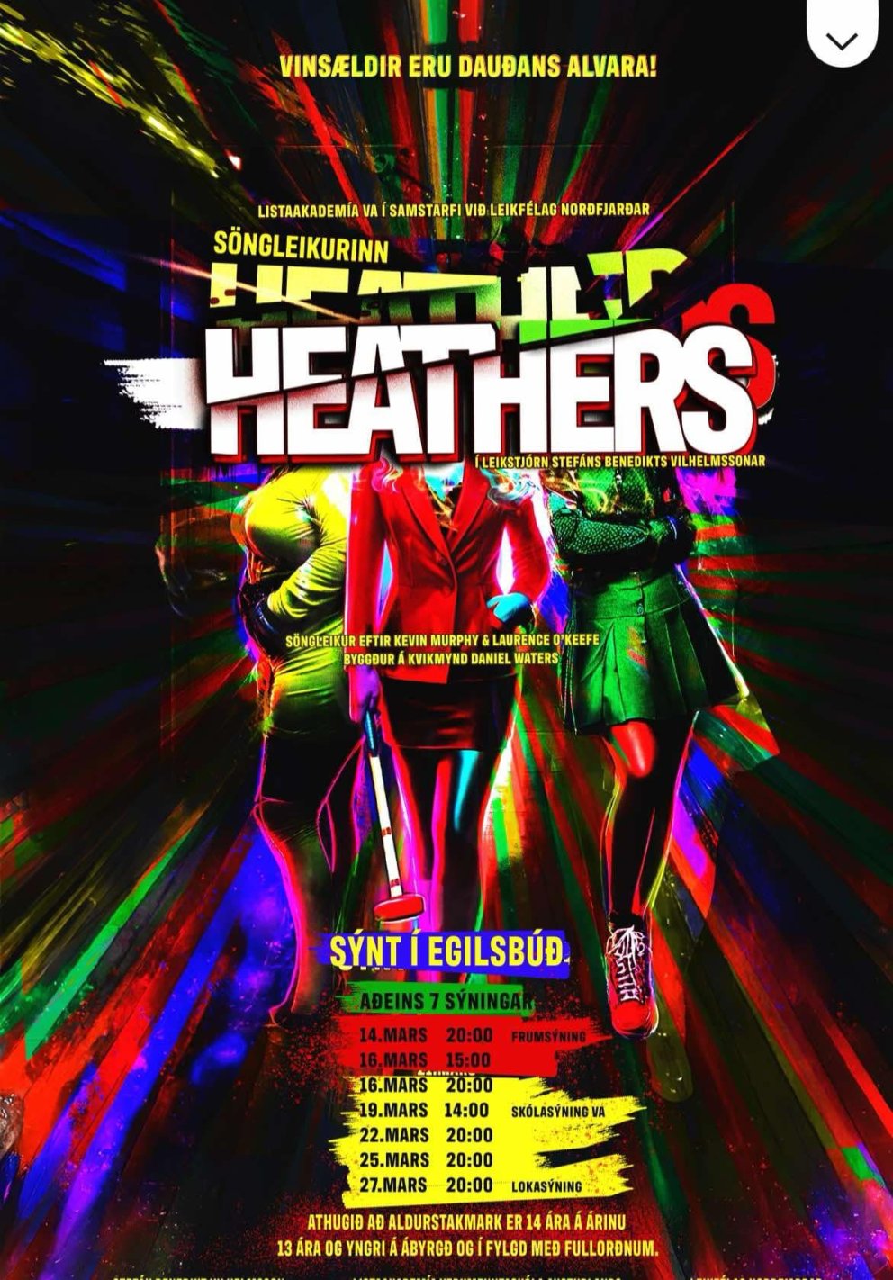 HEATHERS - Frumsýning í kvöld