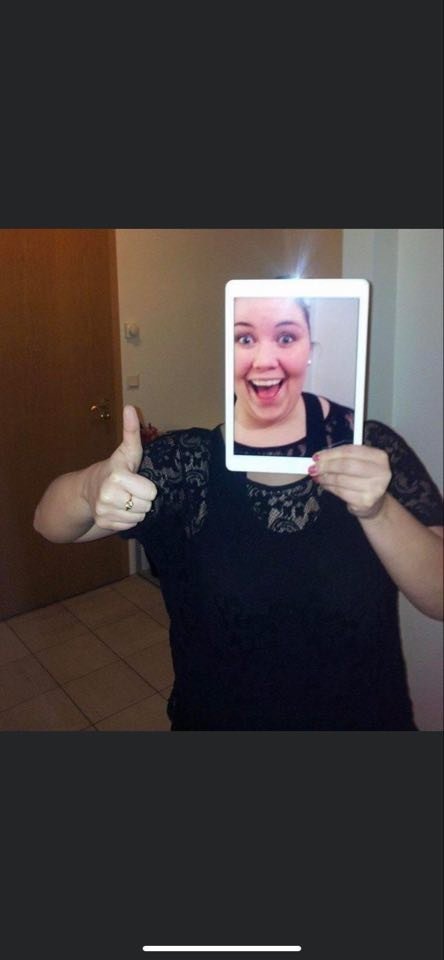 Petra kennari að nýta tæknina