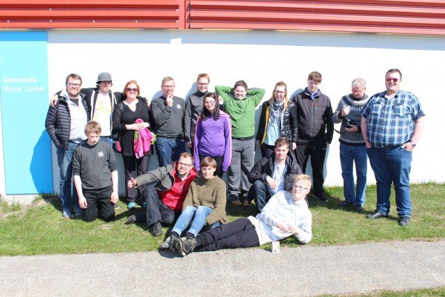 Nemendur og starfsfólk við Kröfluvirkjun