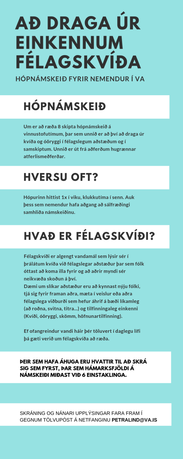 Að draga úr einkennum félagskvíða