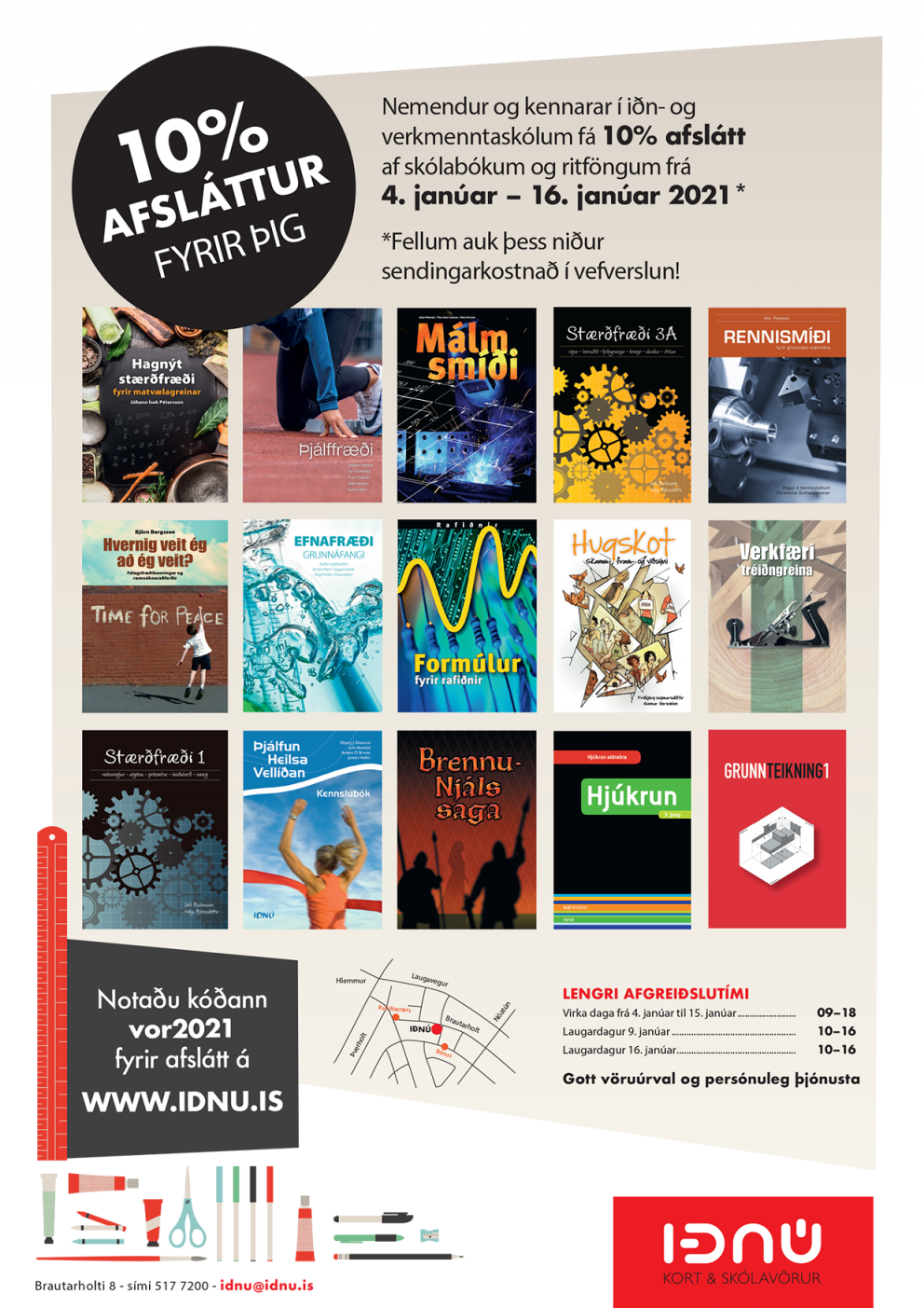 Afsláttur af skólabókum hjá IÐNÚ