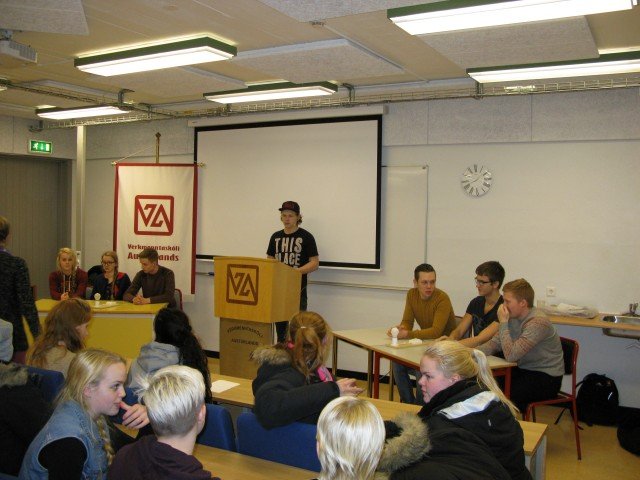 Frá keppninni í dag