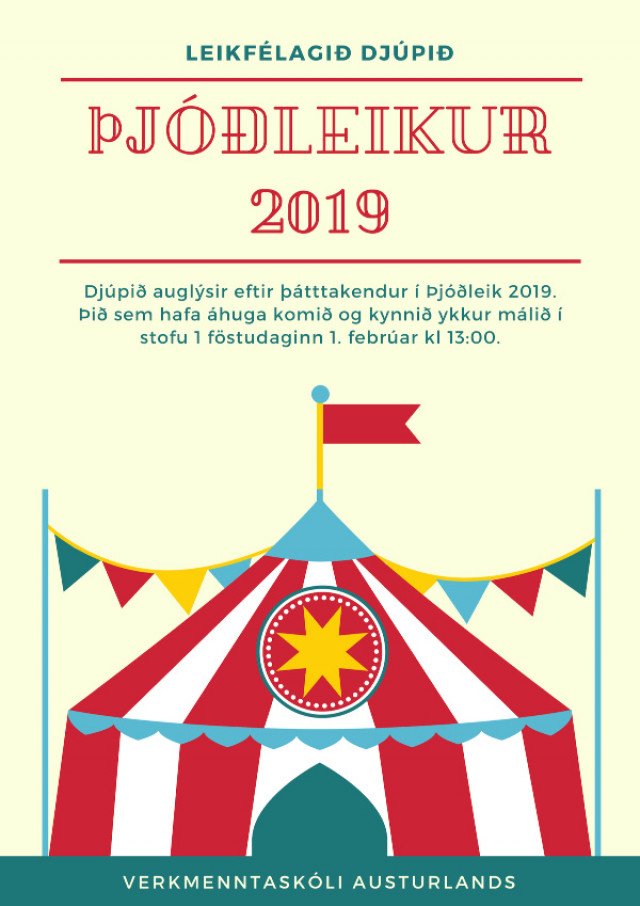 Þjóðleikur 2019 - viltu vera með?