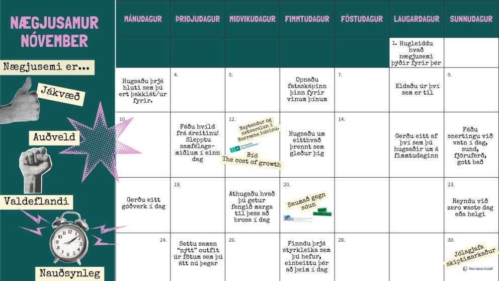 Nægjusamur nóvember