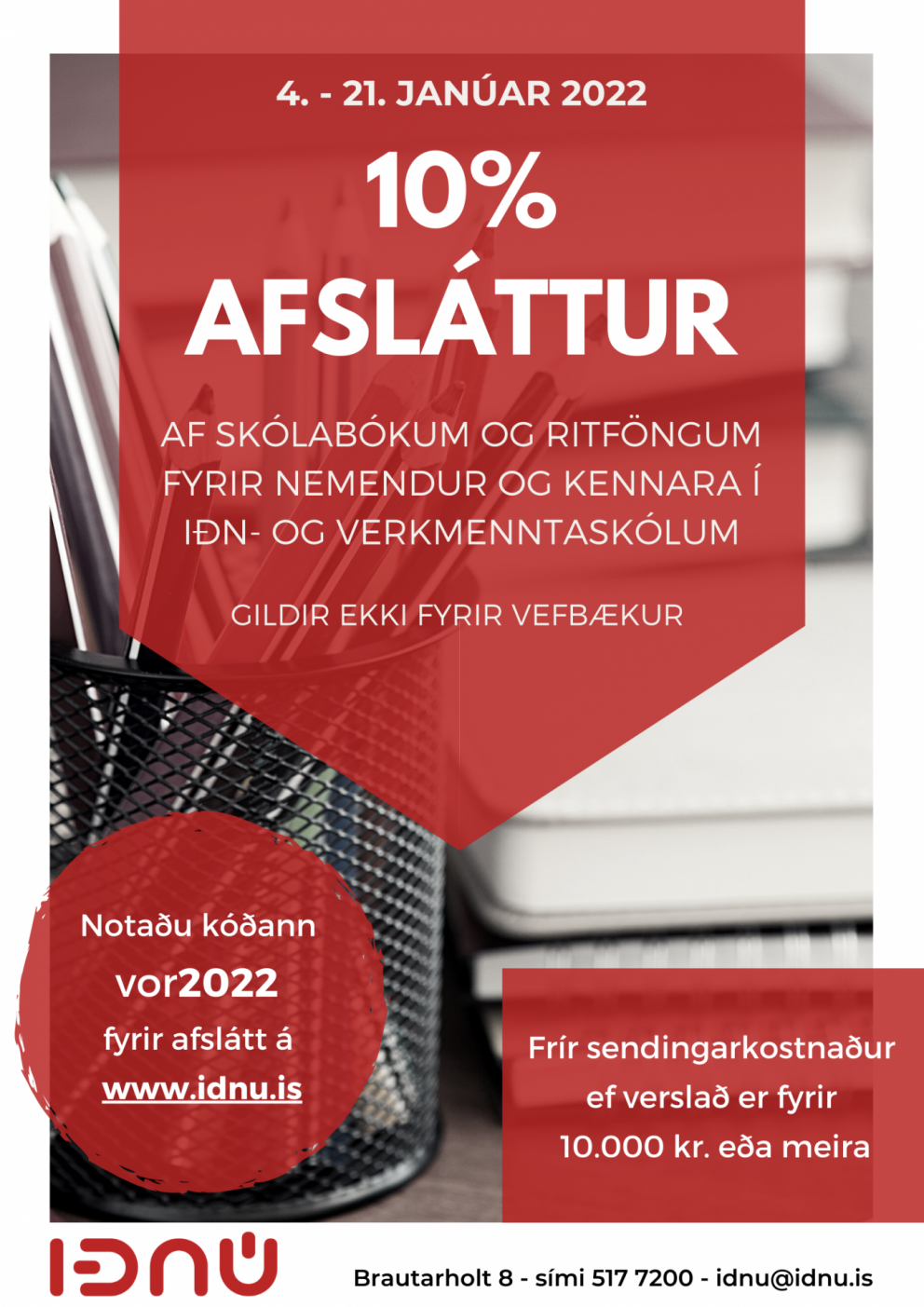 Afsláttur af skólabókum hjá IÐNÚ