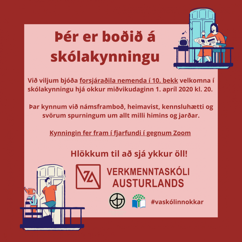 Skólakynning fyrir forsjáraðila 10. bekkinga