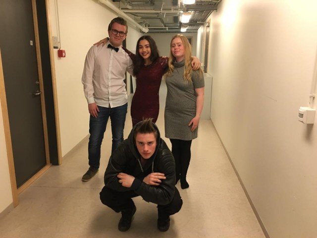 Óskar, Kristín, Marta og Bragi