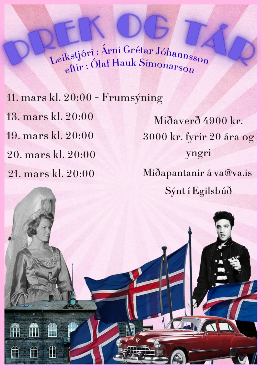 Frumsýning á Þrek og tár í vikunni