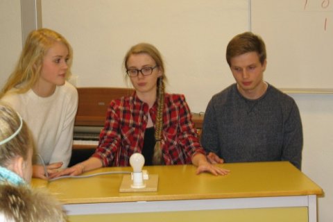 Lið VA 2014. Frá vinstri: Sigrún, Katrín og Smári