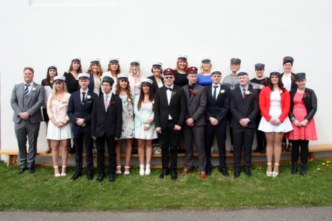 Nemendur ásamt skólameistara. Mynd: William Geir