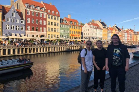 Krakkarnir í miðbæ Kaupmannahafnar