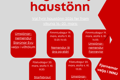 Námsframboð haustannar 2026