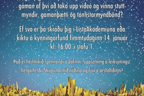 Auglýsing frá Listaakademíunni