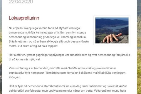 Styttist í vikulok - Fréttabréf 22.4.2020