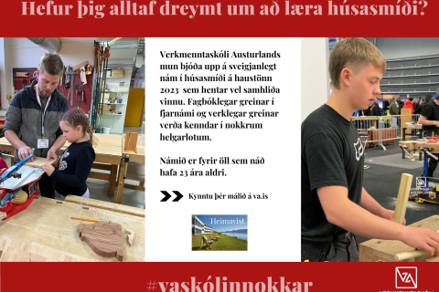 Helgarnám í húsasmíði á haustönn 2023