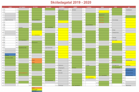 Tæknidagur - grænn dagur - gulir, grænir og bláir dagar