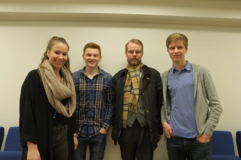 Frá vinstri: Þórunn, Þorvaldur, Óskar og Sigurður