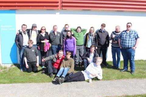 Nemendur og starfsfólk við Kröfluvirkjun