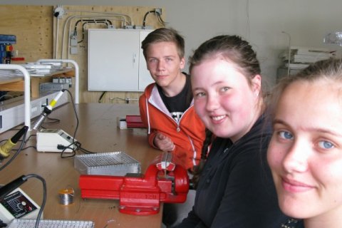 Mynd frá verknámsvikunni síðastliðið vor