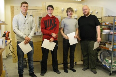 Frá vinstri: Stefán, Jónas, Guðbjartur og Þórarinn