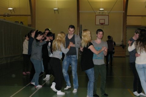 það var mikið fjör í danshópi í morgun