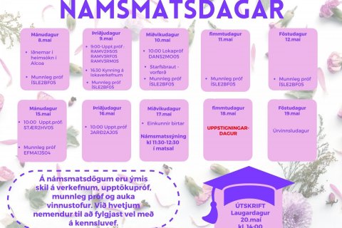 Námsmatsdagar hefjast 8. maí