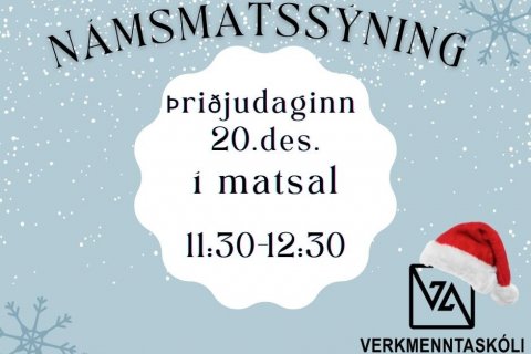 Námsmatssýning 20. desember 11:30-12:30