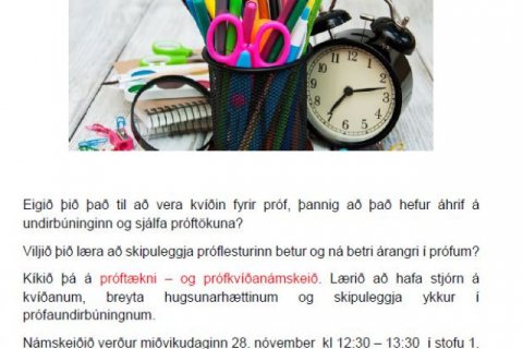 Próftækni- og prófkvíðanámskeið