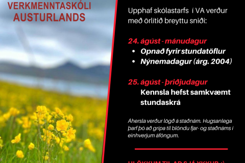 Breytt upphaf haustannar