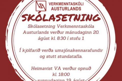 Skólasetning 20. ágúst