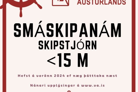 Smáskipanám - skipstjórn á vorönn 2024