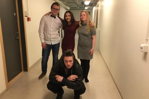 Óskar, Kristín, Marta og Bragi