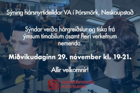 Sýning hársnyrtideildar 29. nóv.