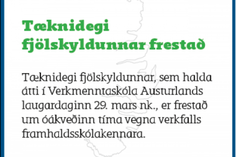 Tæknidegi fjölskyldunnar frestað