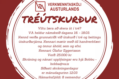 Tréútskurður - námskeið