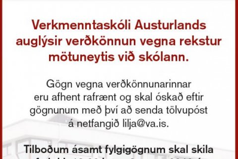Verðkönnun vegna reksturs mötuneytis